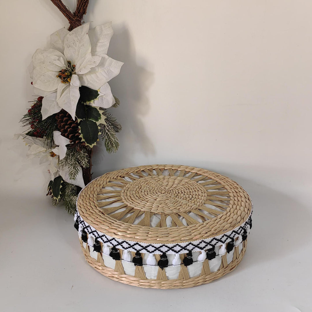 Handcrafted Pouf in Boho Style Kalsten