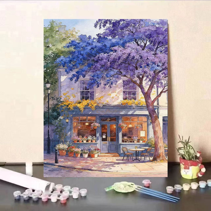 DIY Café Scene Paint by Numbers Kit Kalsten