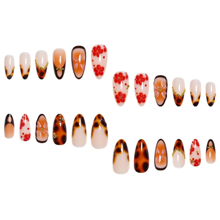 Artistic Floral Nail Art Extensions Kalsten
