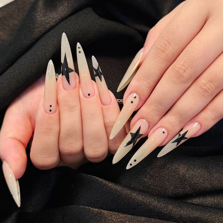 Artistic Long Stiletto Nail Enhancements Kalsten