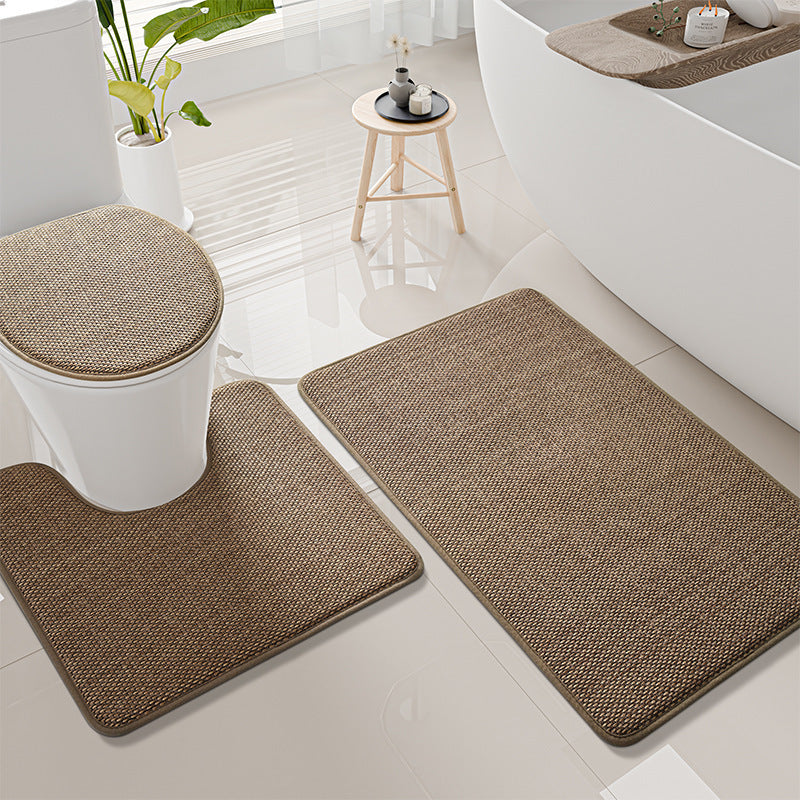 Thick Textured Bathroom Mat Set Kalsten