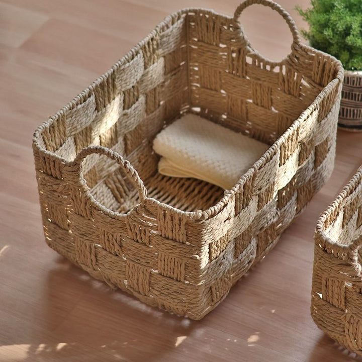 Handcrafted Natural Fiber Storage Basket  1788889841