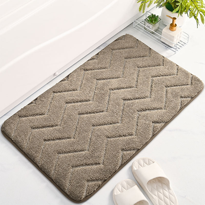 Herringbone Pattern Soft Bathroom Mat Kalsten