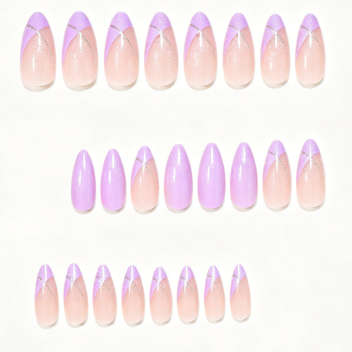 Stiletto Nail Art Tips with Gold Accents Kalsten