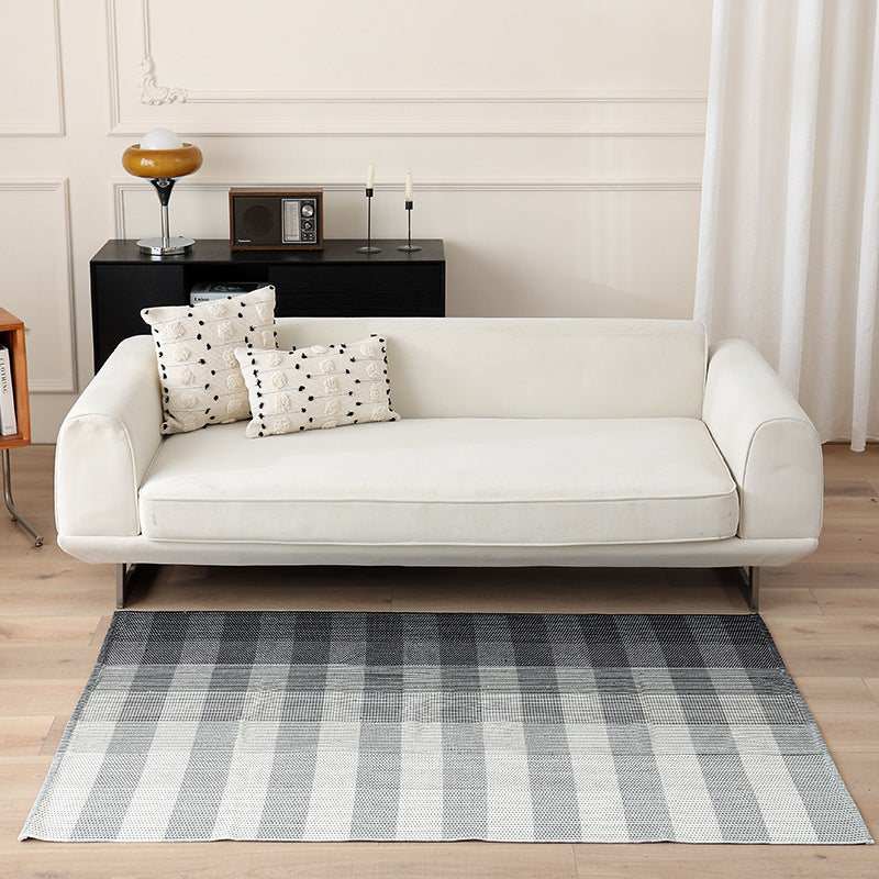 Flat-woven living and dining room rug
