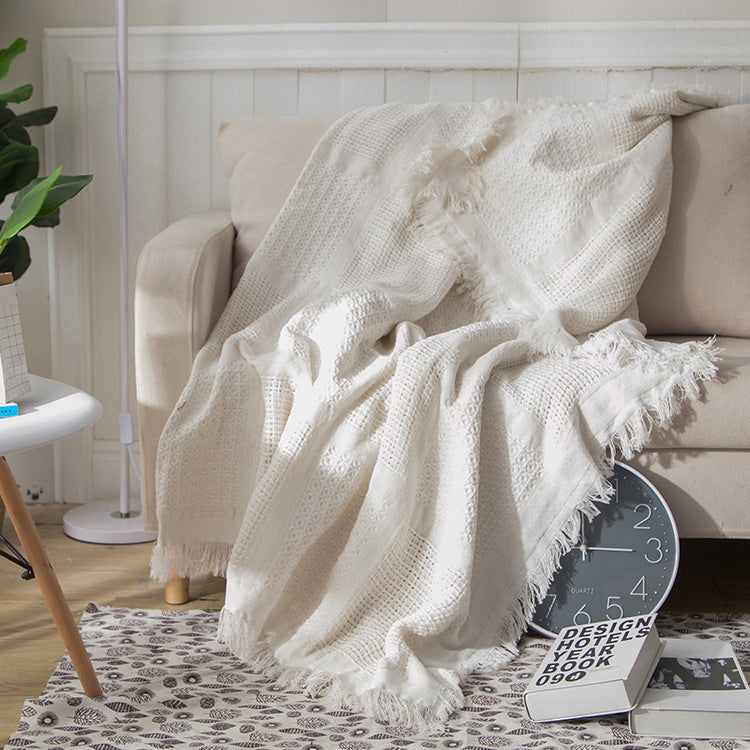 Cozy Lightweight Knitted Throw Blanket