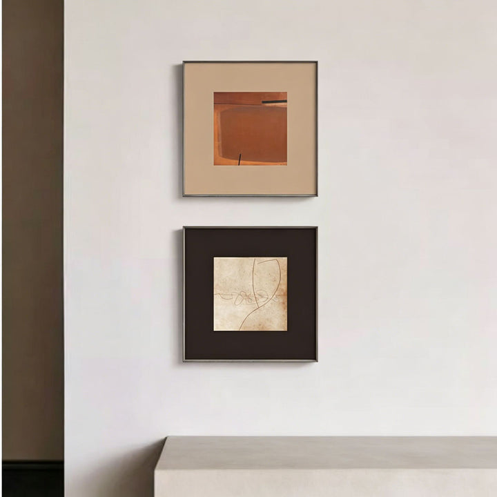 Elegant Framed Abstract Line Art