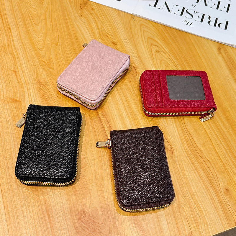 Compact RFID-Blocking Zippered Cardholder