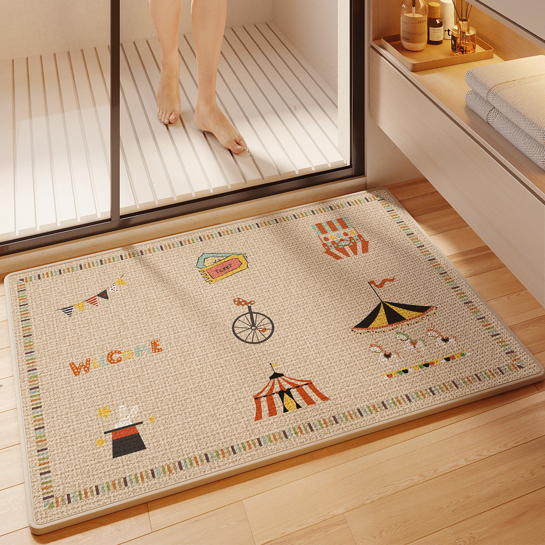 Fun Cartoon Themed Bath Mat Kalsten