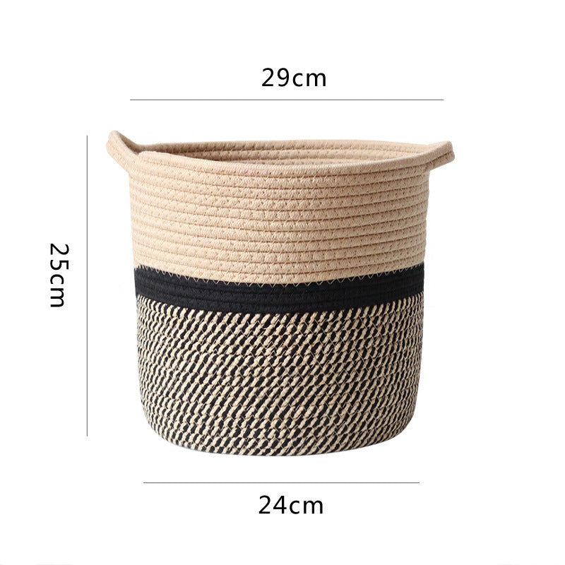 Decorative laundry basket made of woven material Kalsten