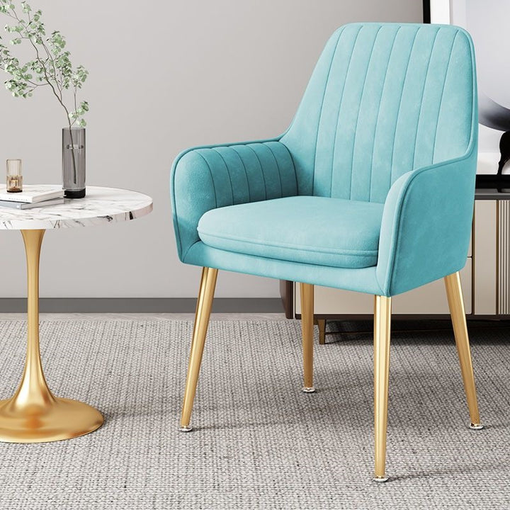 Modern Accent Chair with Gold Legs Kalsten