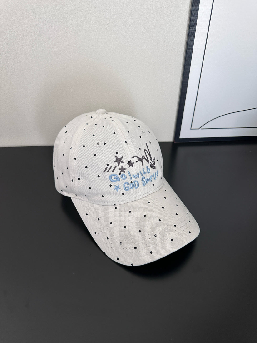Women's Trendy Polka Dot Embroidered Baseball Cap Kalsten