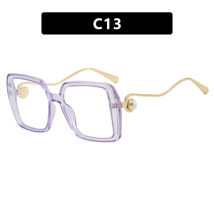 Women's fashionable square glasses with elegant metal frame and unique accents Kalsten