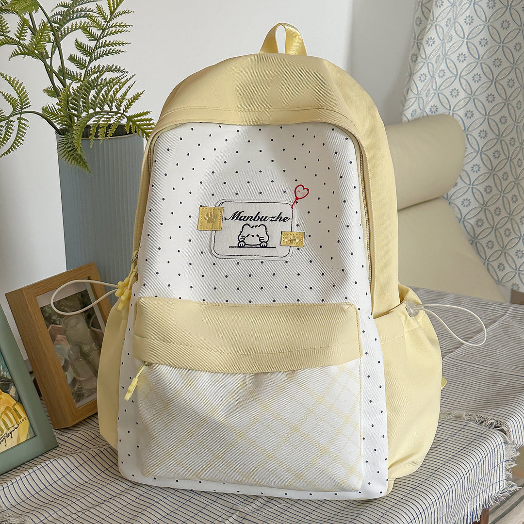 Playful Character-Embellished School Backpack Kalsten