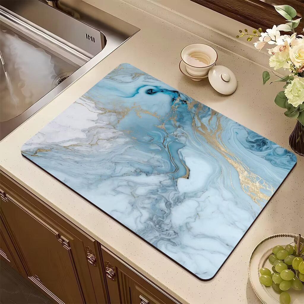 Abstract Non-Slip Kitchen Mat Kalsten