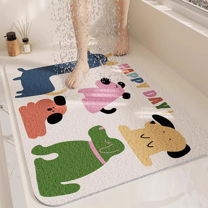 Slip-Resistant Geometric Bath Mat Kalsten
