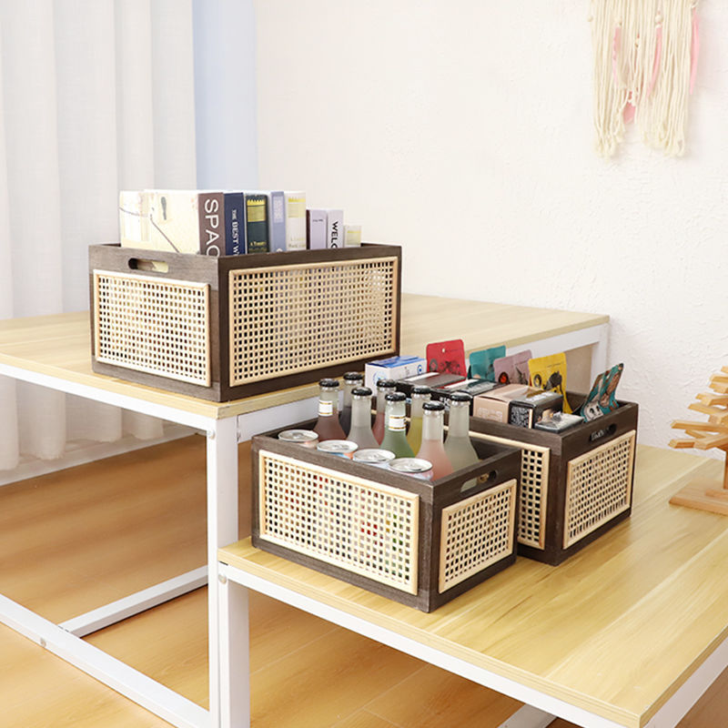 Versatile Wooden Storage Basket Kalsten