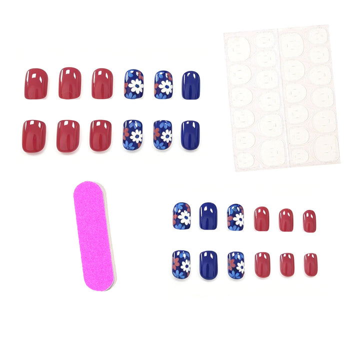 Floral Patterned Decorative Nail Art Enhancements Kalsten