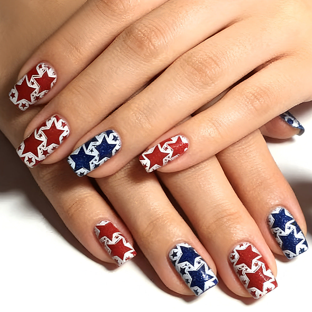 Star-Patterned Press-On Nails Kalsten
