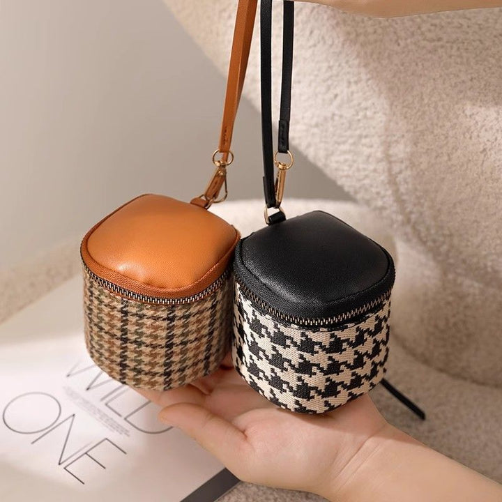 Textured Leather Mini Cosmetic Bag Kalsten