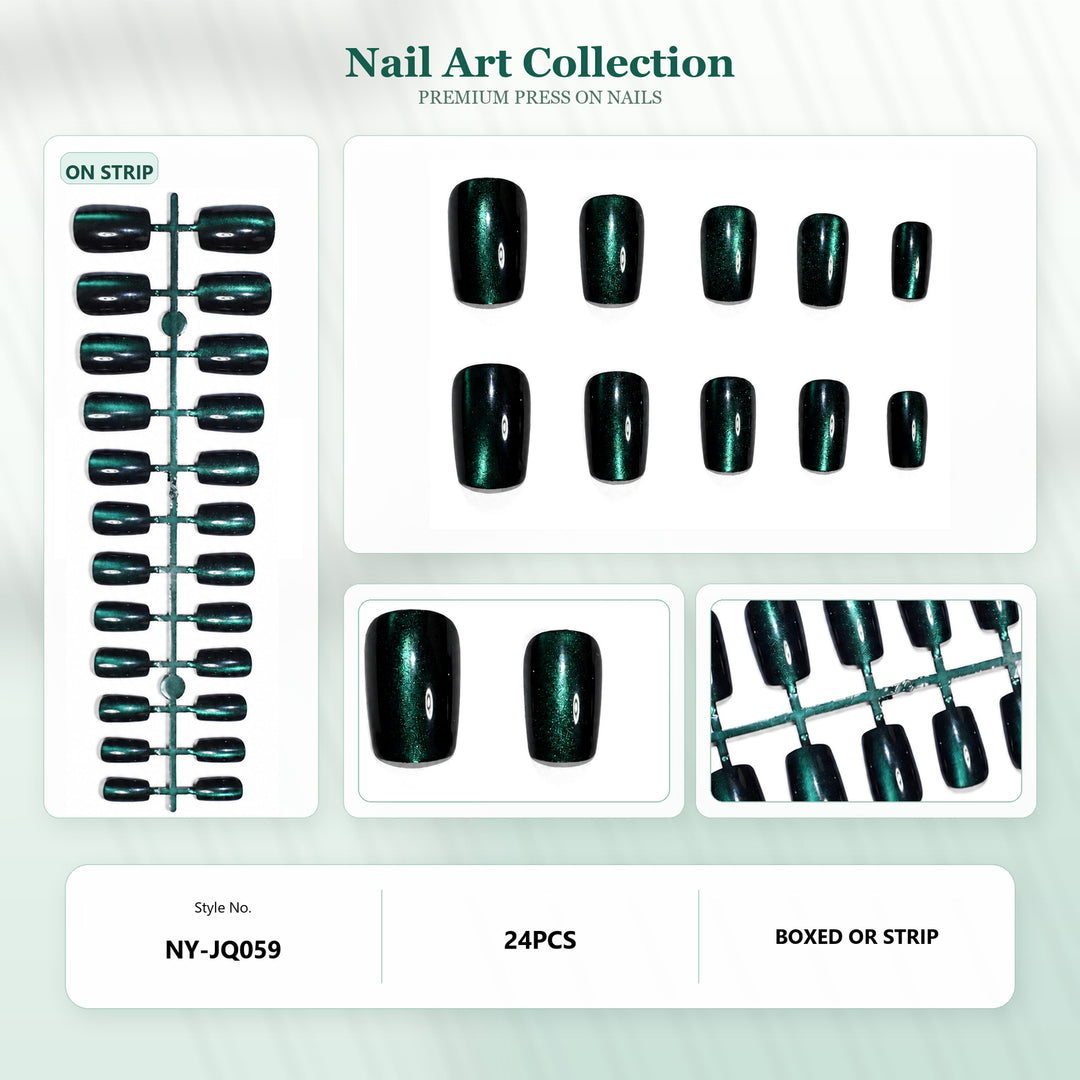 Premium Press-On Nails with Metallic Shine Kalsten