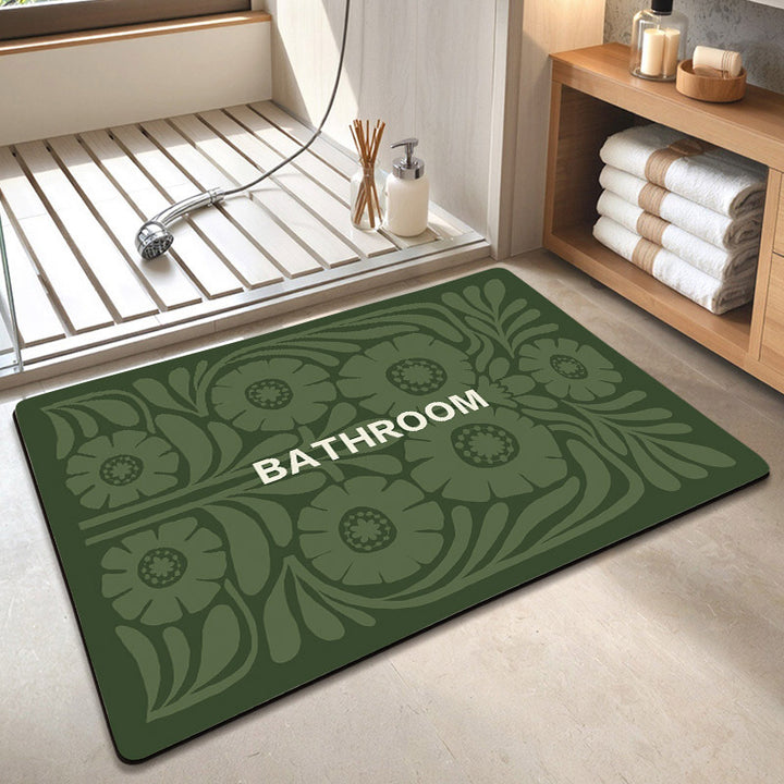 Decorative Floral Bathroom Mat Kalsten