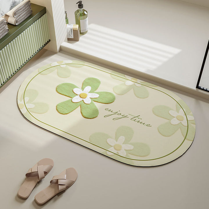 Soft Floral Bath Mat Kalsten