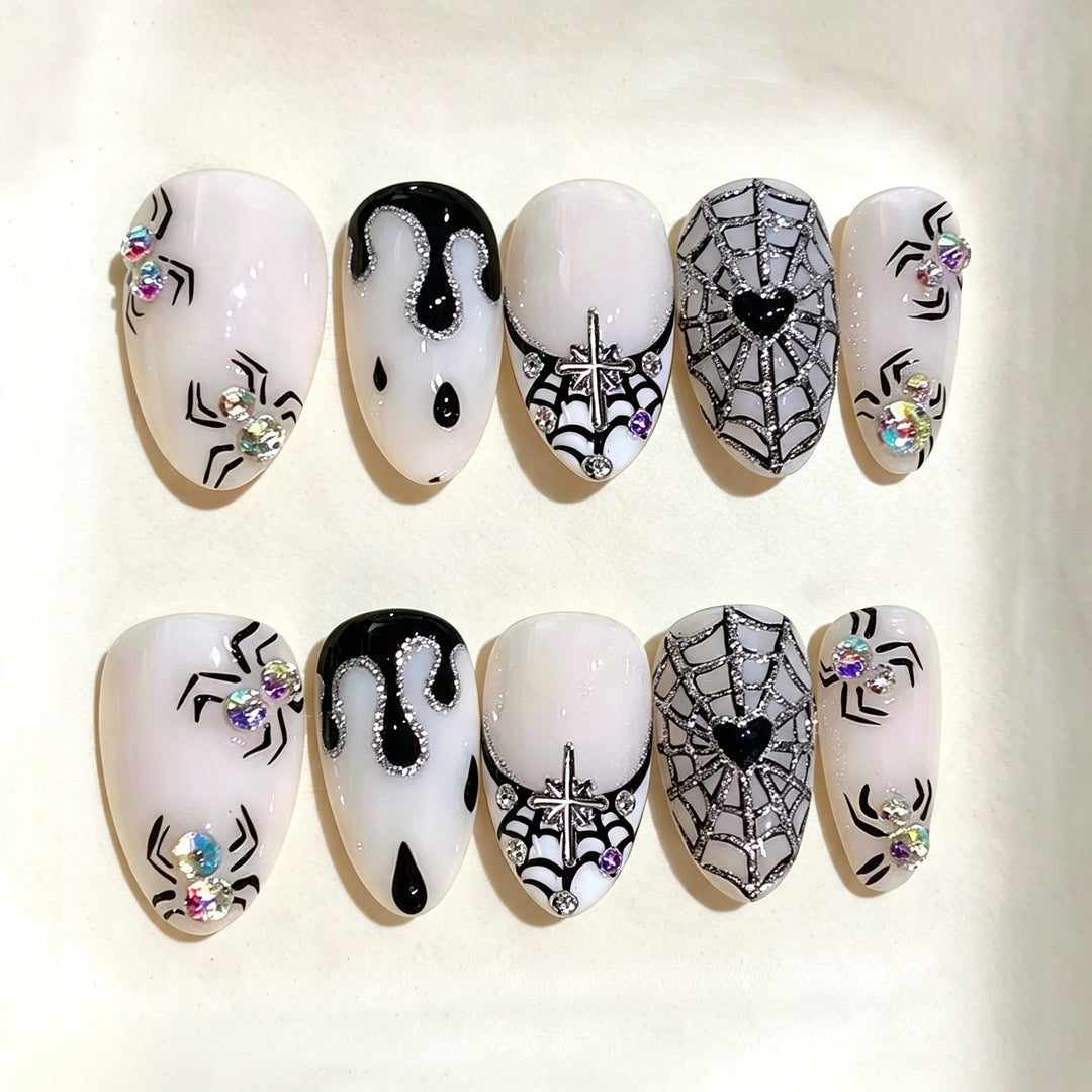 Gothic Spider Nail Art Set