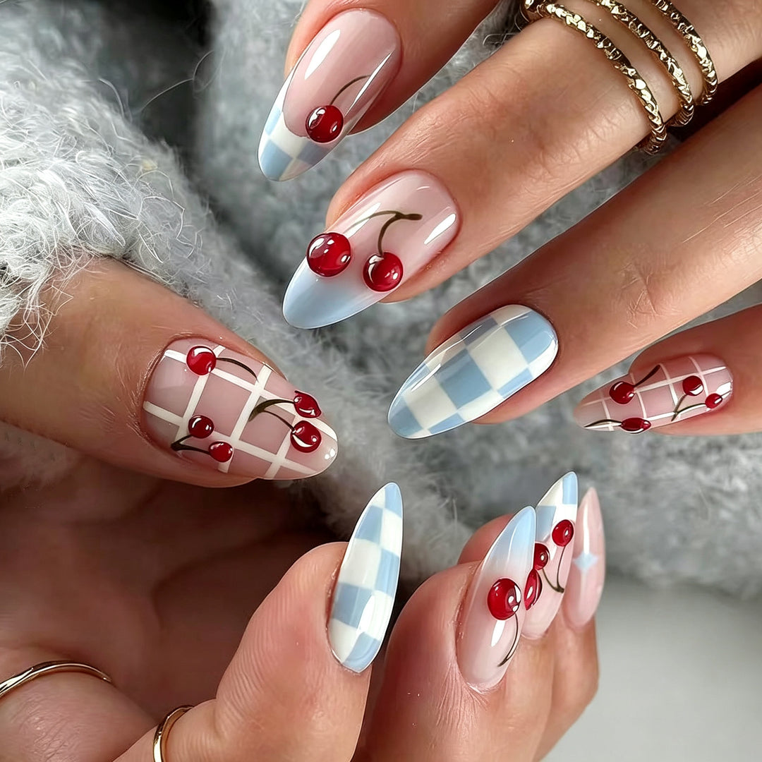 Cherry Blossom Themed Press-On Nail Set