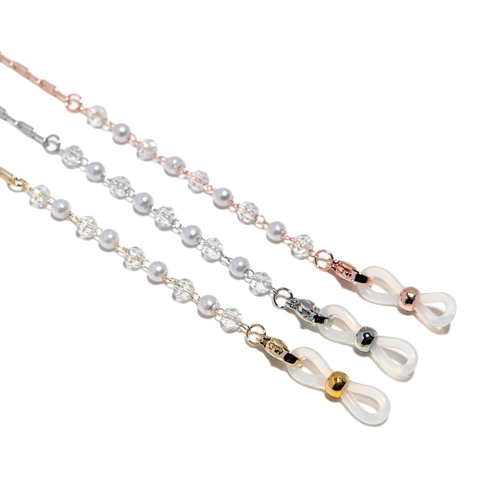 Crystal and Pearl Beaded Eyewear Chain Kalsten