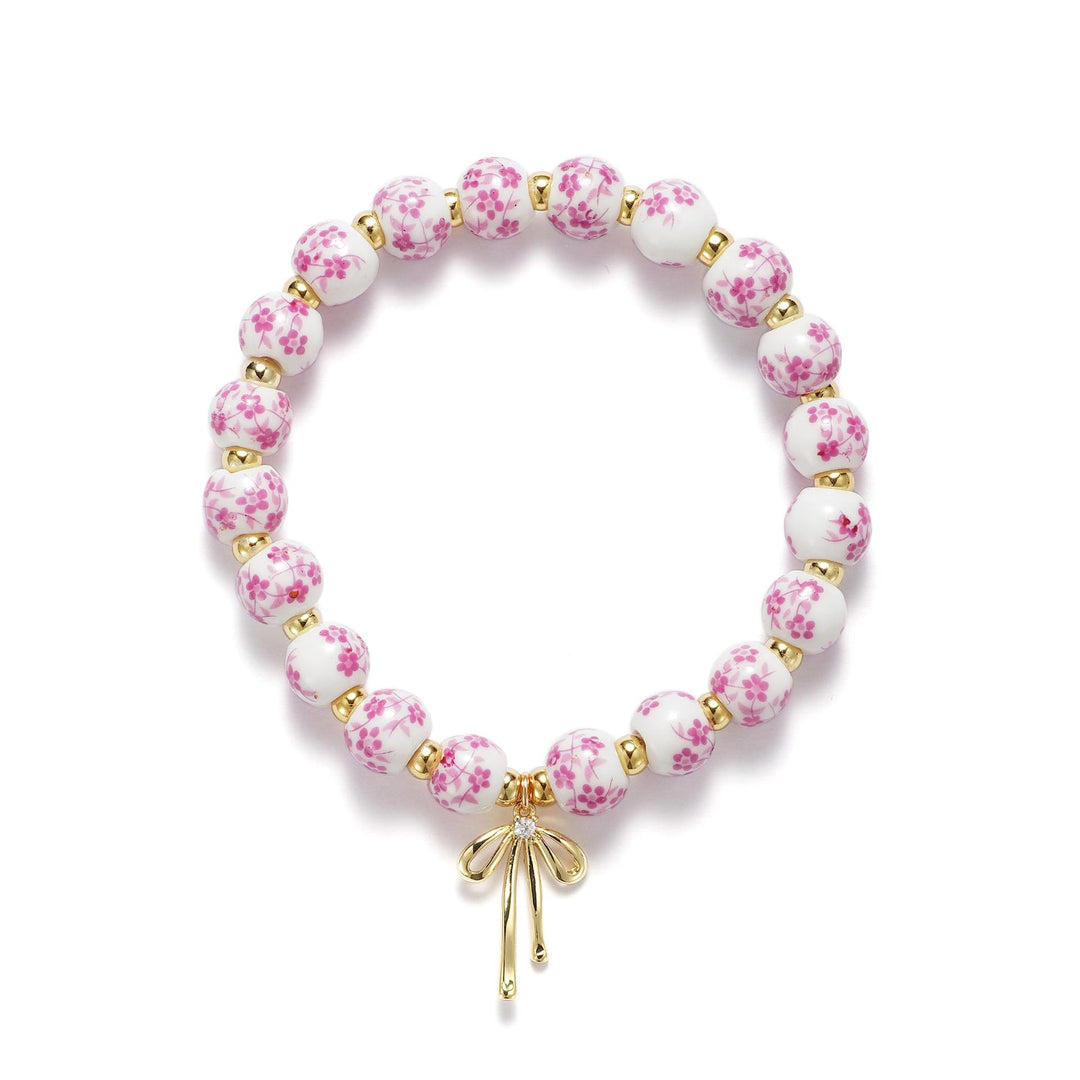 Floral Beaded Charm Bracelet Kalsten