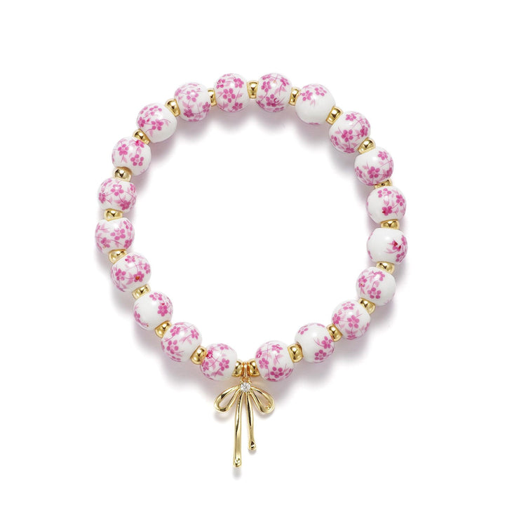 Floral Beaded Charm Bracelet Kalsten