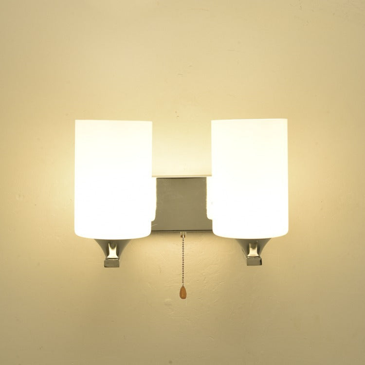 Modern Dual-Opal Wall Sconce
