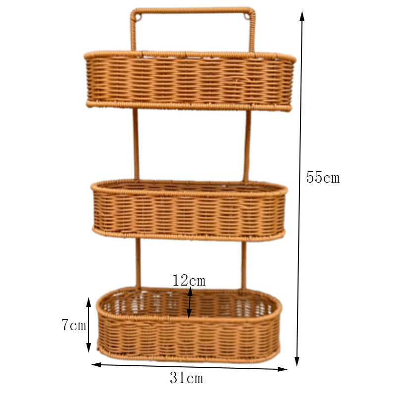 Multi-Tiered Wicker Storage Organizer Kalsten