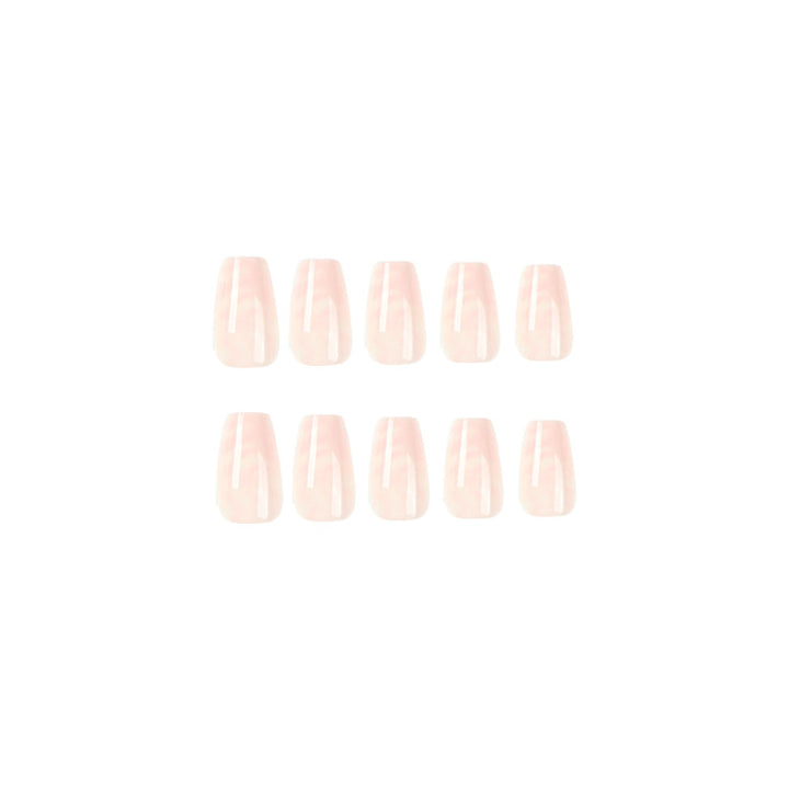 Elegant Nail Extensions with Marbled Accents Kalsten