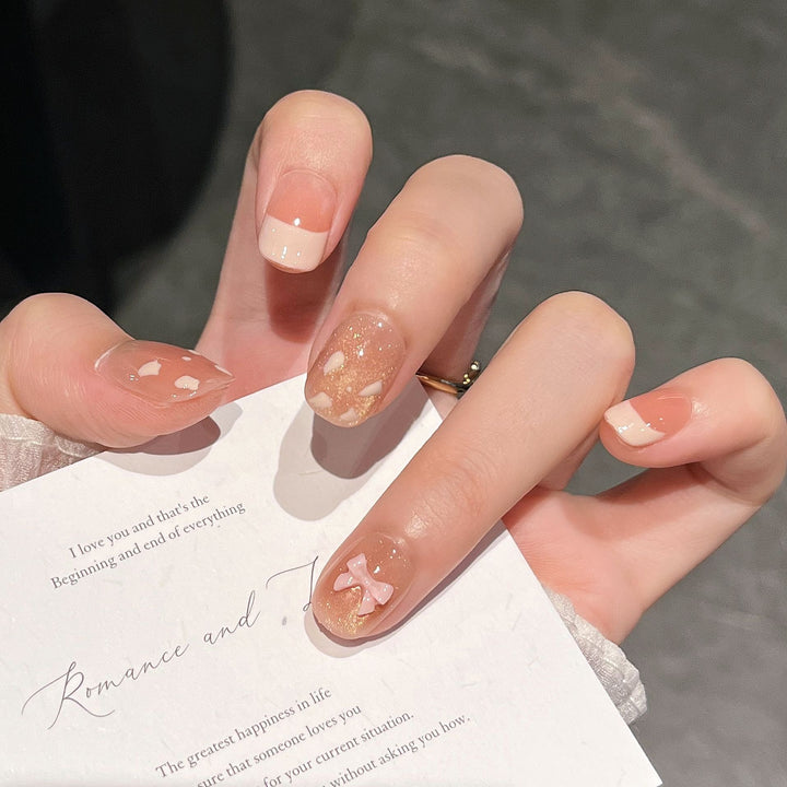 Artistic Nail Design with Cute Bows Kalsten