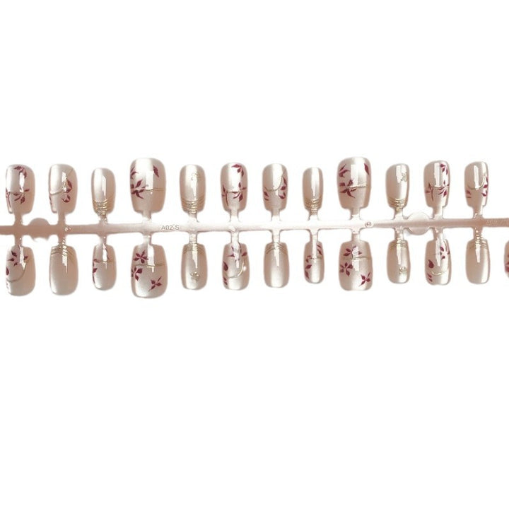 Artistic Floral Press-On Nails Set Kalsten