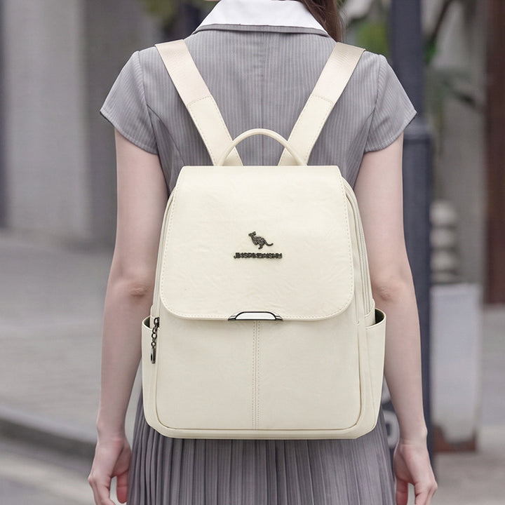 Durable Multi-Functional Leather Backpack Kalsten