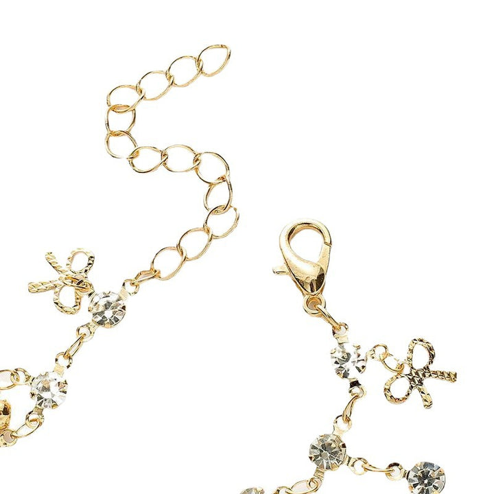 Crystal Bow Charm Bracelet Kalsten