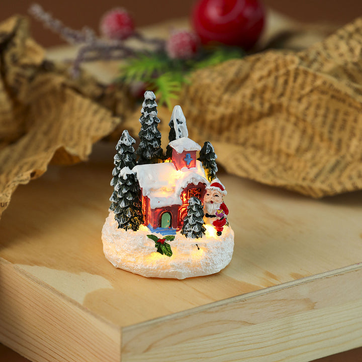 Illuminated Holiday Village Scene Figurine Kalsten