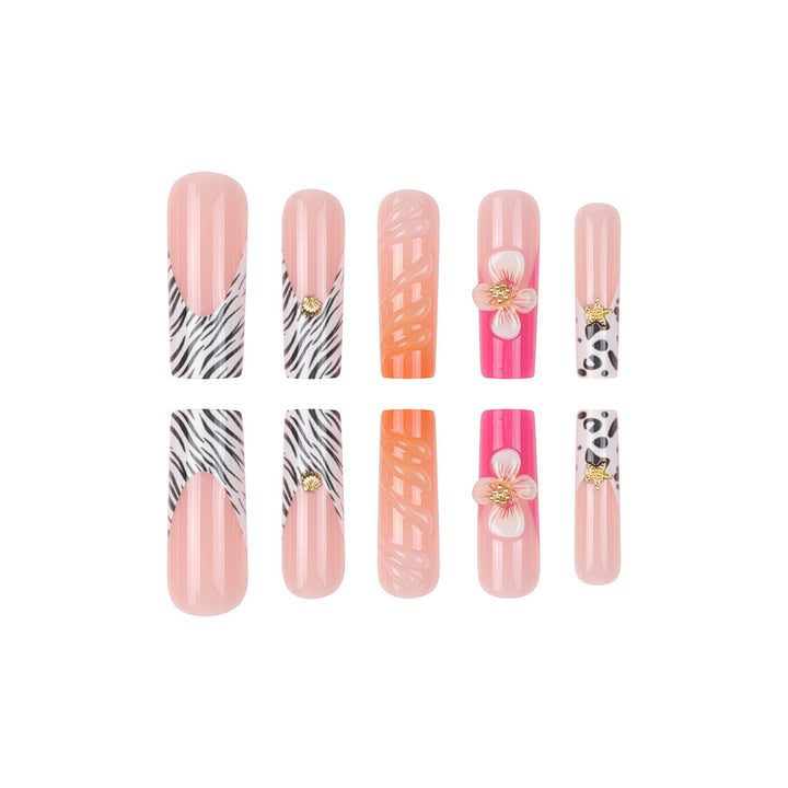 Floral Themed Press-On Nail Extensions Kalsten