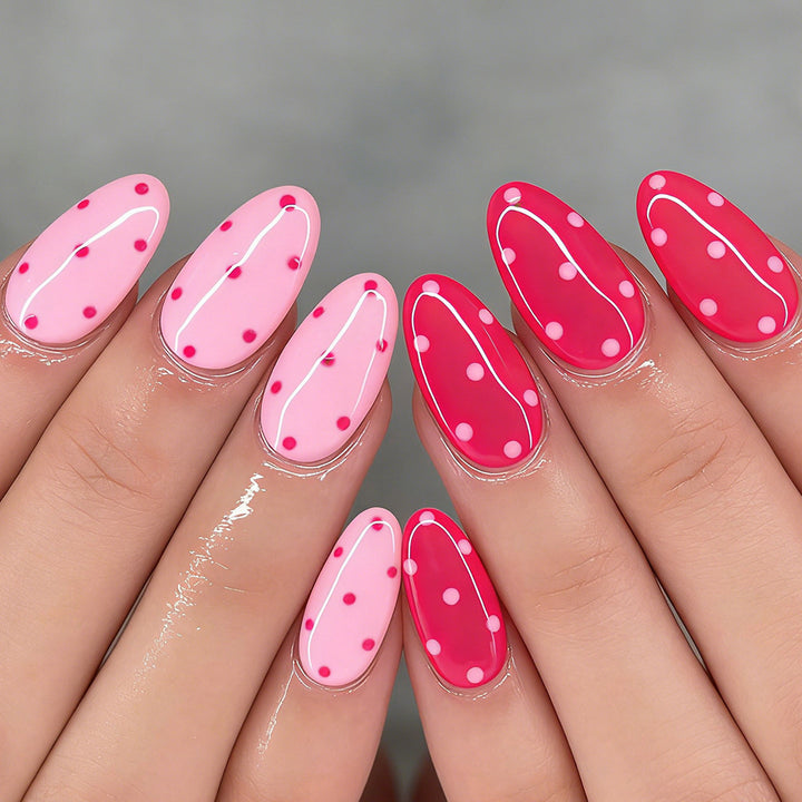 Artistic Polka Dot Press-On Nails Kalsten