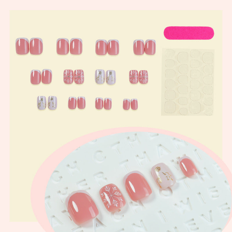 Nail set with elegant Christmas motifs Kalsten