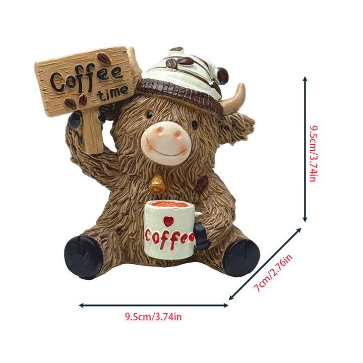 Decorative Highland Cattle Coffee Figure Kalsten