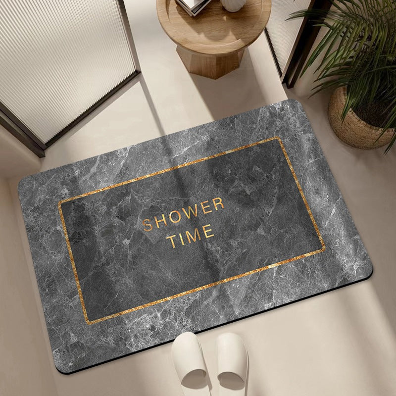 Stylish Marble Design Bath Mat Kalsten