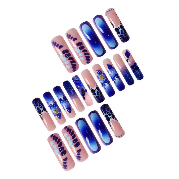 Artistic Long-Length Press-On Nail Art Kalsten