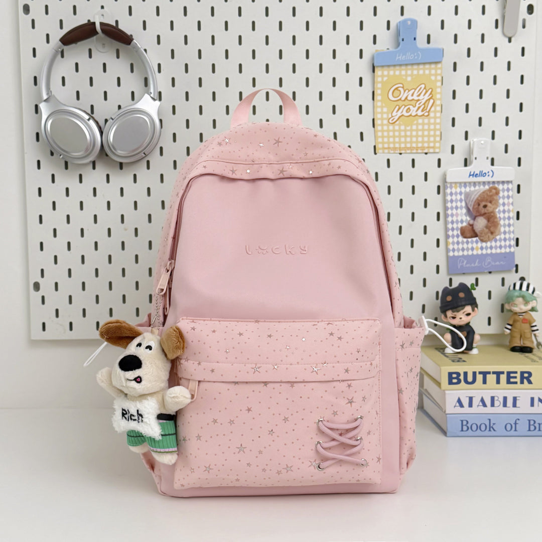 Star-Patterned Casual Backpack