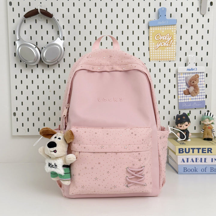 Star-Patterned Casual Backpack
