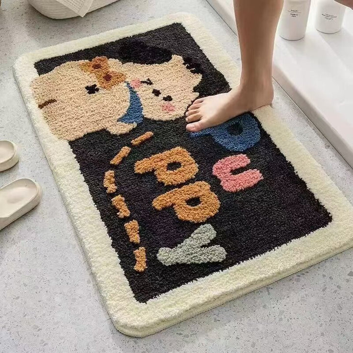 Shamrock-Themed Plush Bath Mat