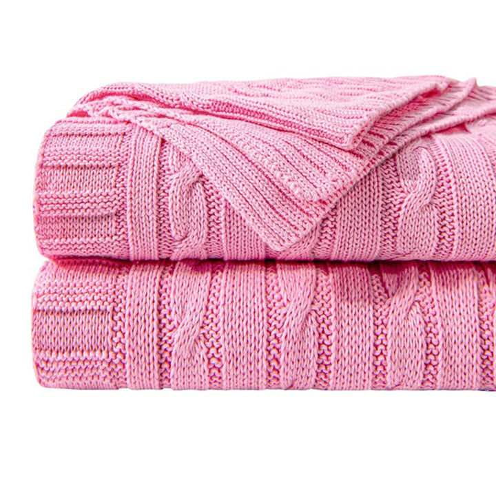 Cozy Cable Knit Throw Blanket